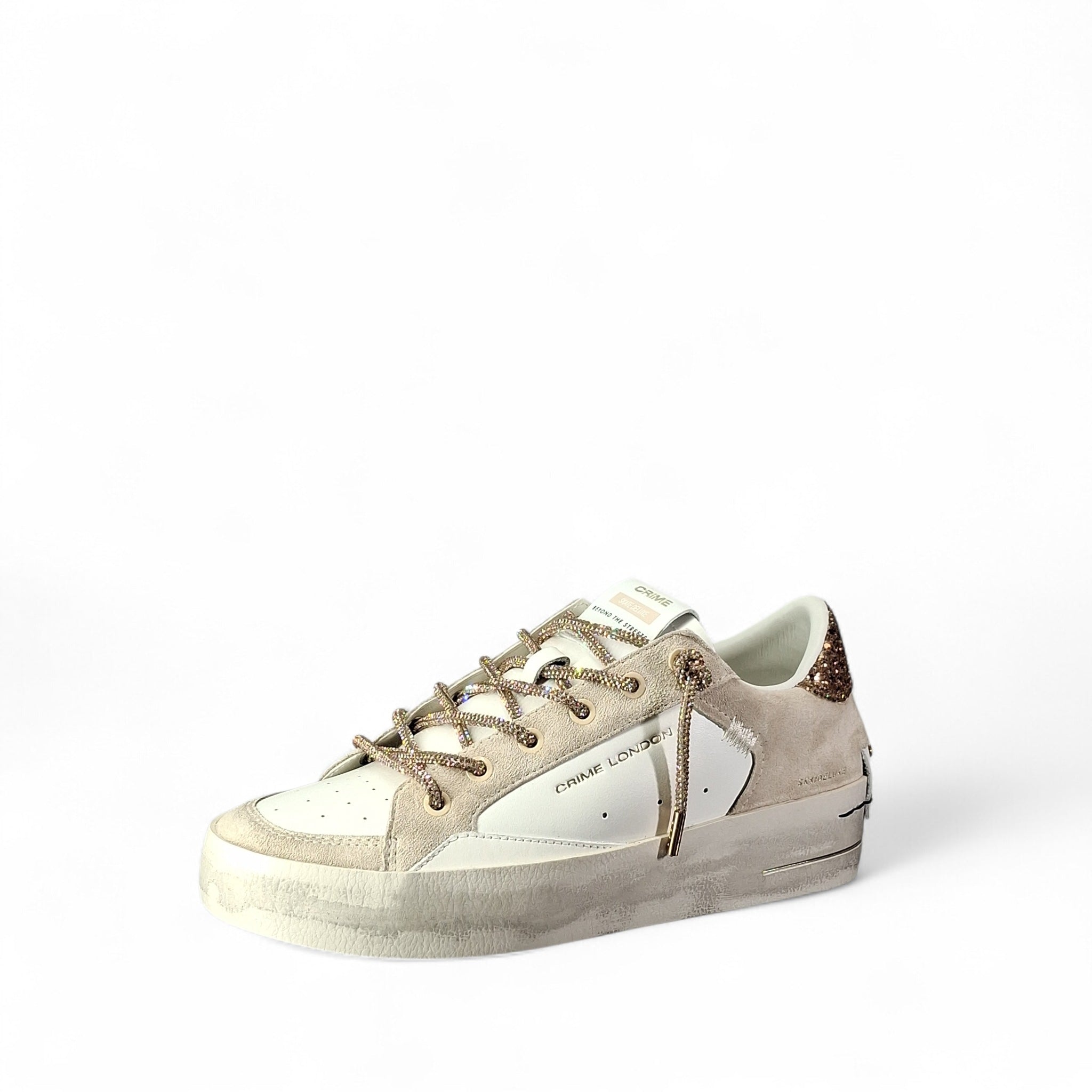 Crime London Distressed Sneakers Basse da Donna – Beige - 29075PP8