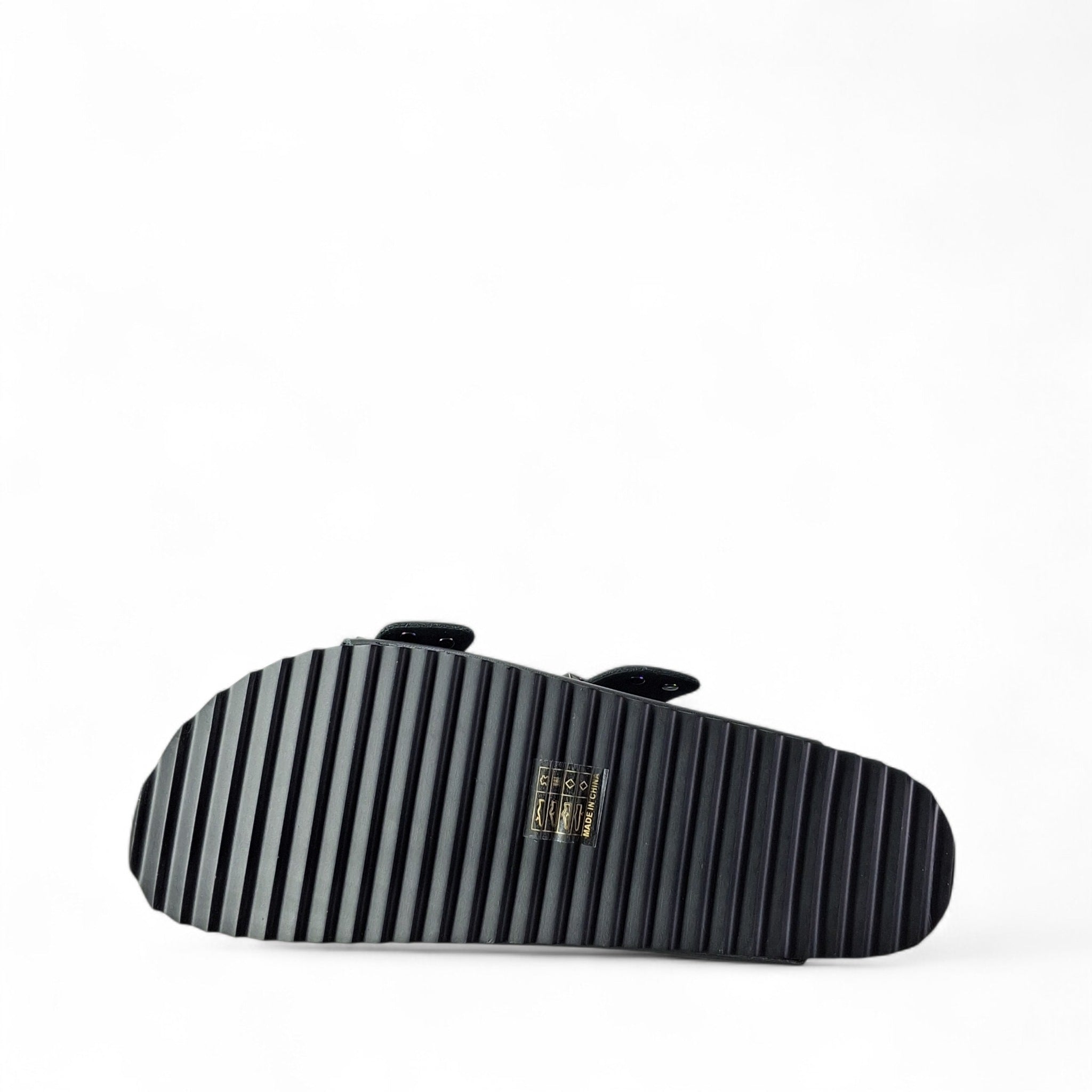 Colors of California Two Bukcle Sandal Sandali Ciabatta da Donna – Nero - BIO501