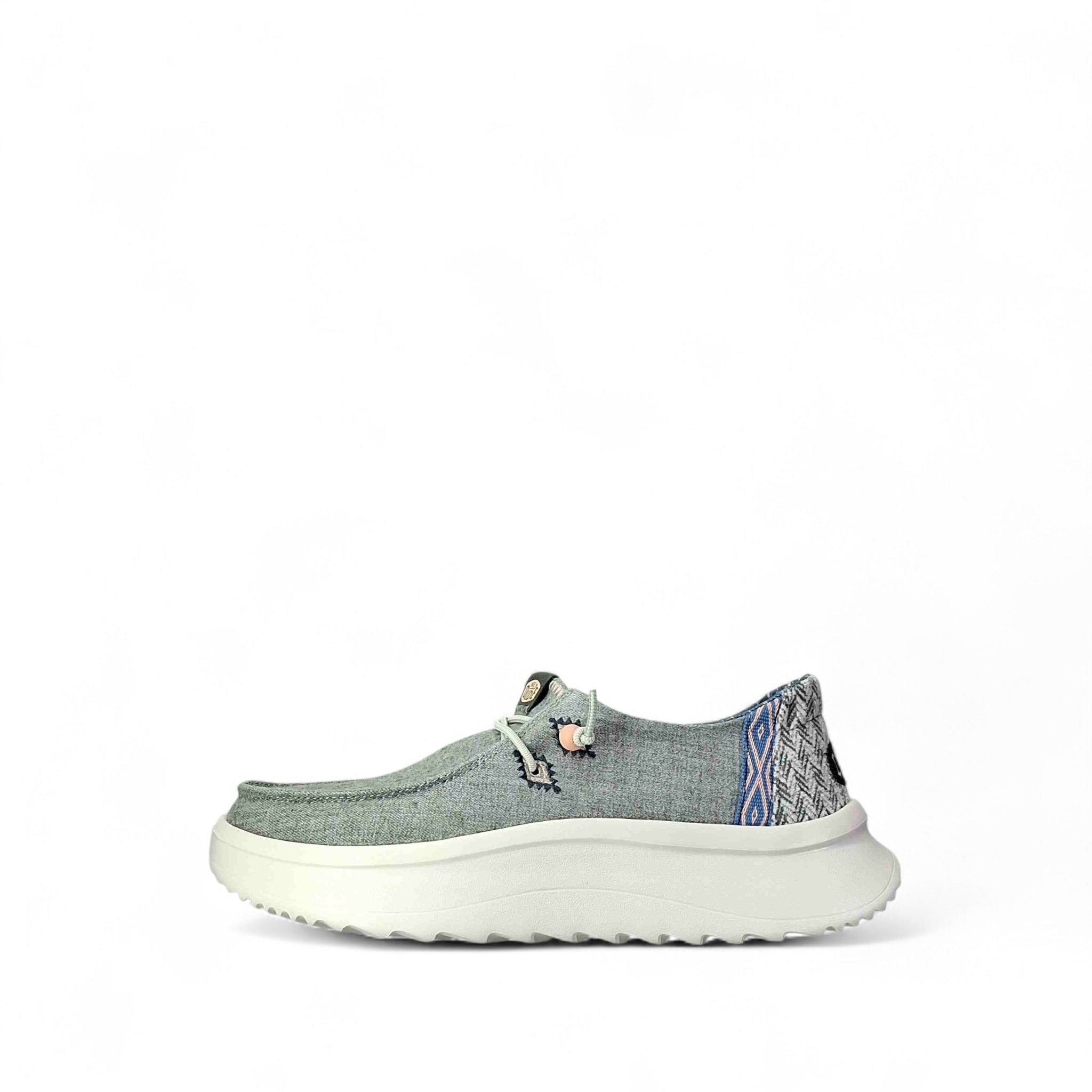 Dude Wendy Peak Chambray Woven W Scarpe Basse Senza Stringhe da Donna – Grigio - 41946 GREY