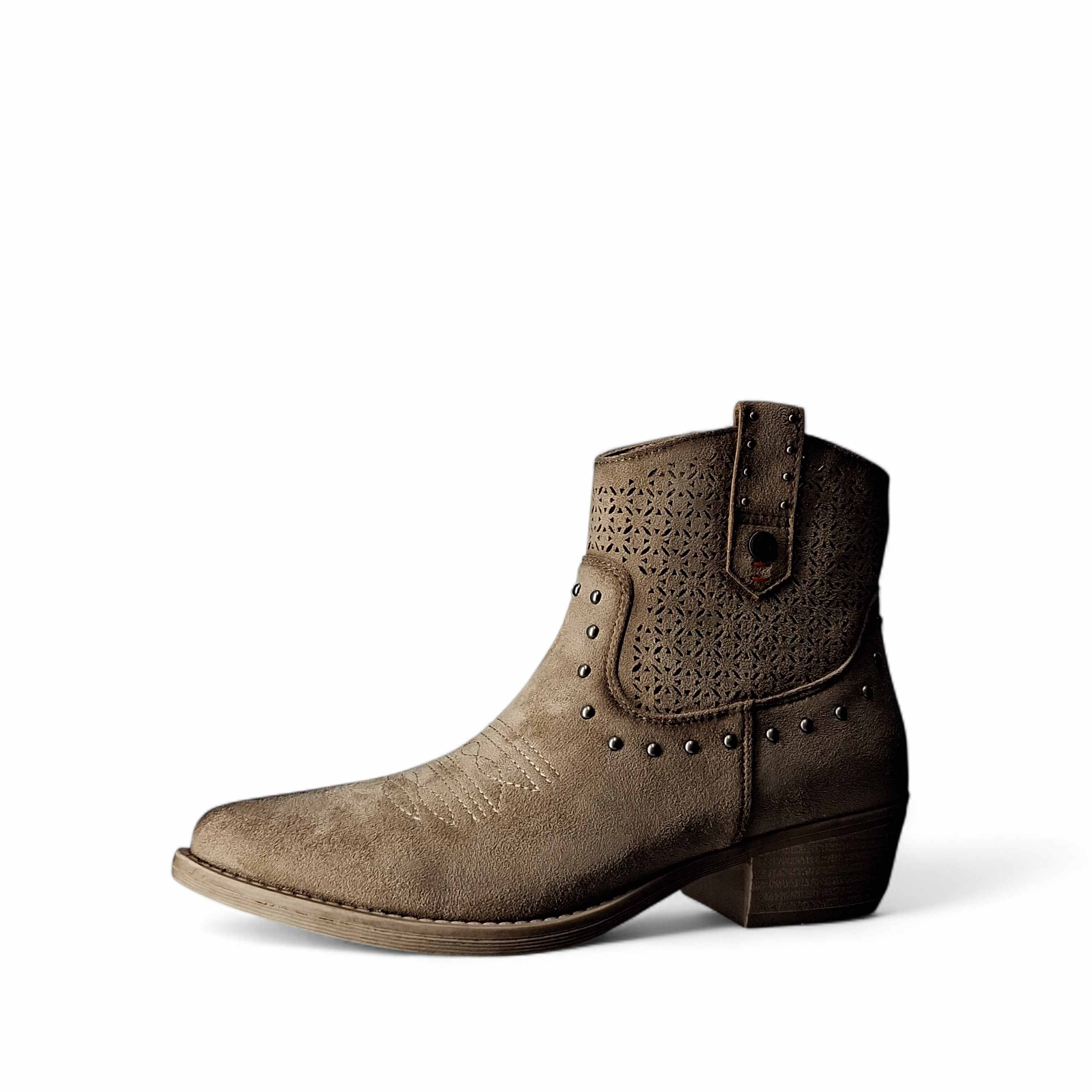 Refresh Stivaletti Stringati Ricc da Donna – Beige