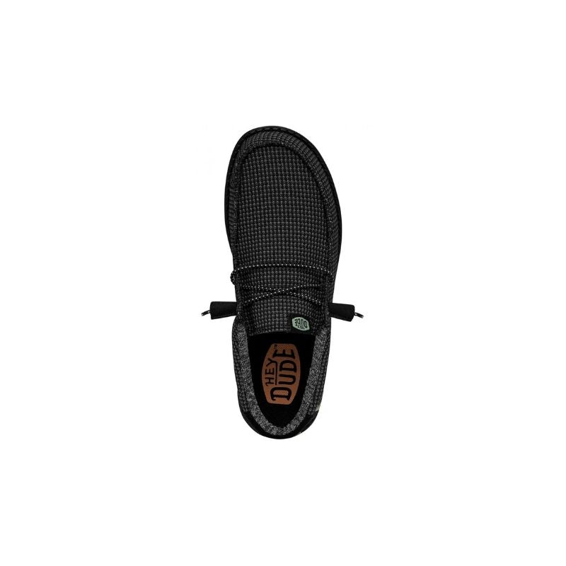 Dude Scarpe Basse Senza Stringhe Wally Sport Mesh da Uomo – Nero