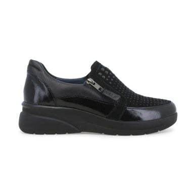 Melluso Scarpe Basse Senza Stringhe da Donna – Nero