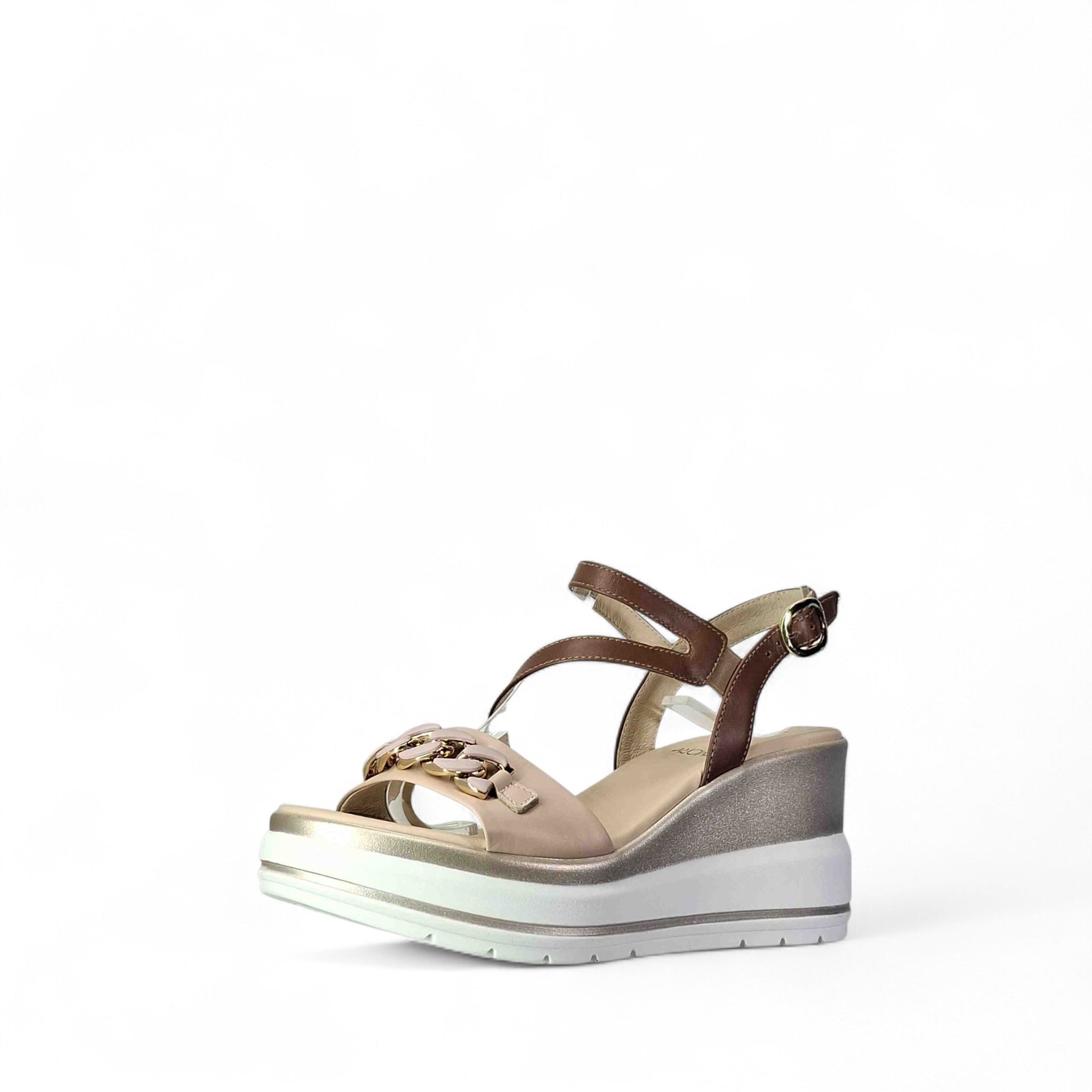 Nero Giardini Gemma Sandali con Zeppa da Donna – Cipria - E615962 D 614