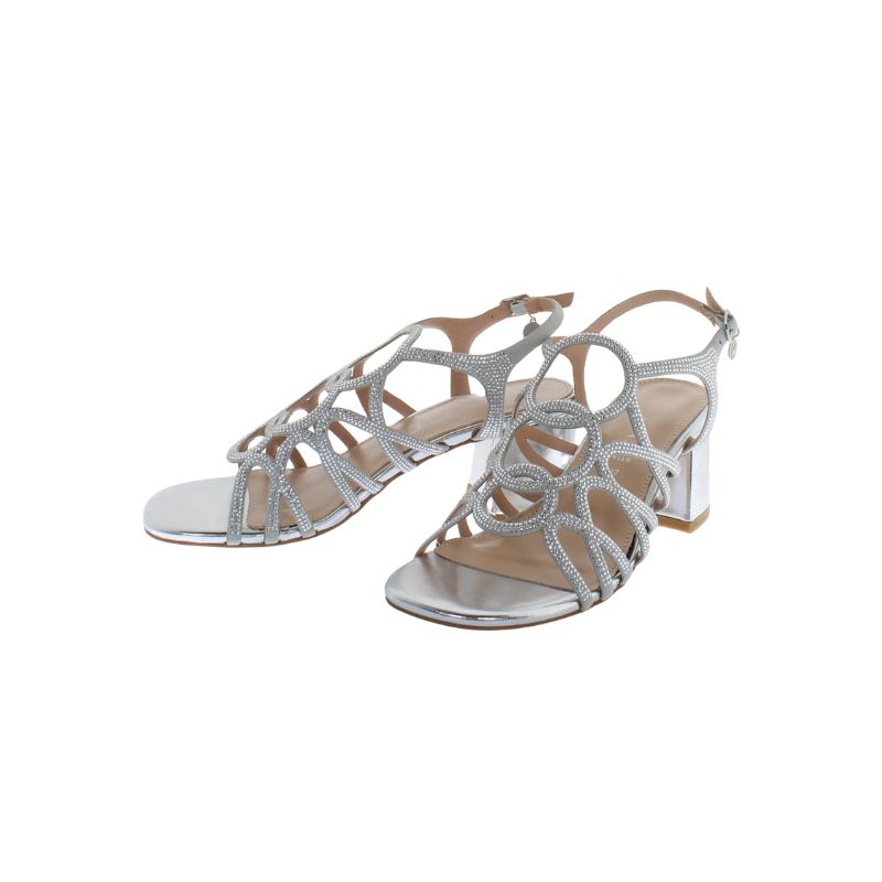 Kammi Sandali con Tacco da Donna – Argento