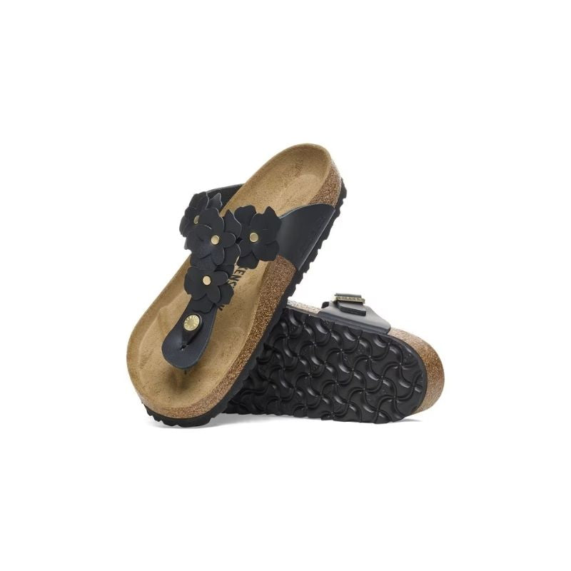 Birkenstock Infradito in Pelle Gizeh da Donna – Nero