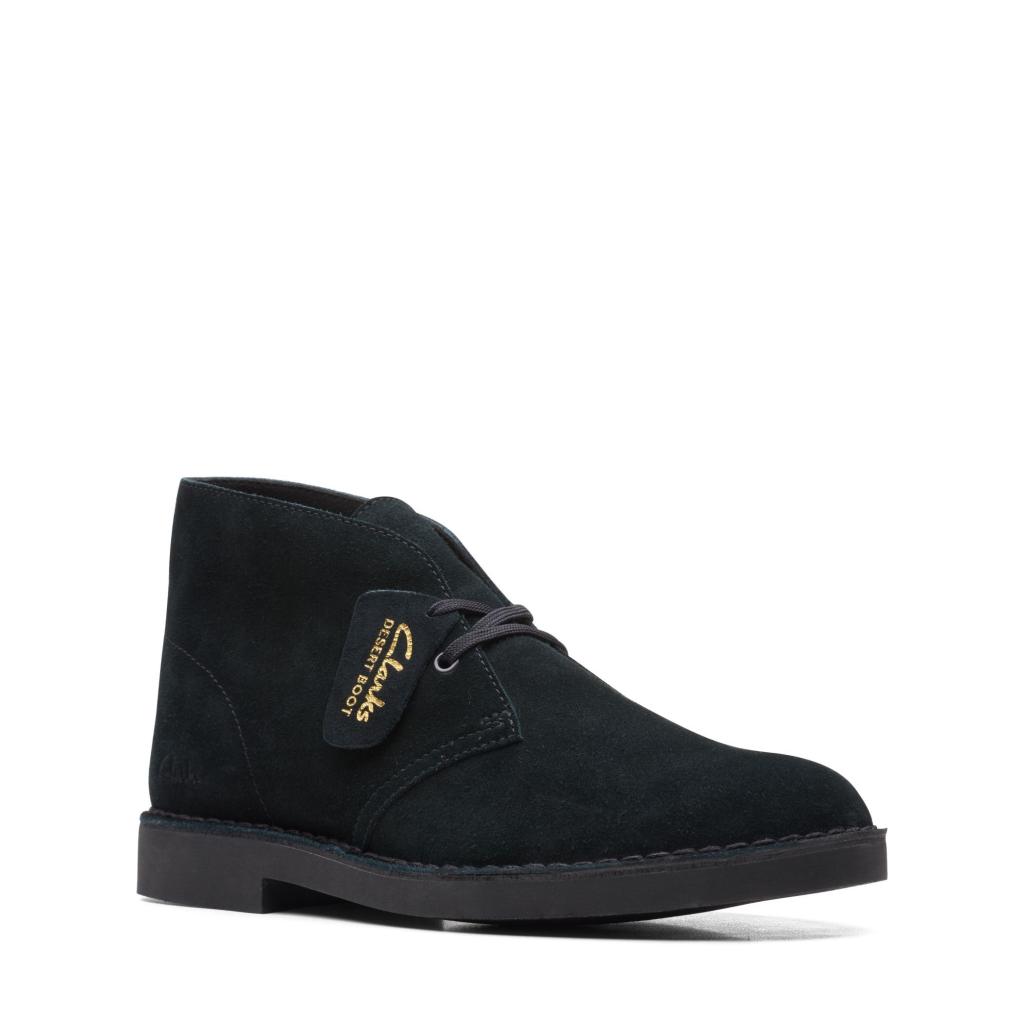 Clarks Stivaletti Stringati Desert Boot da Uomo – Nero
