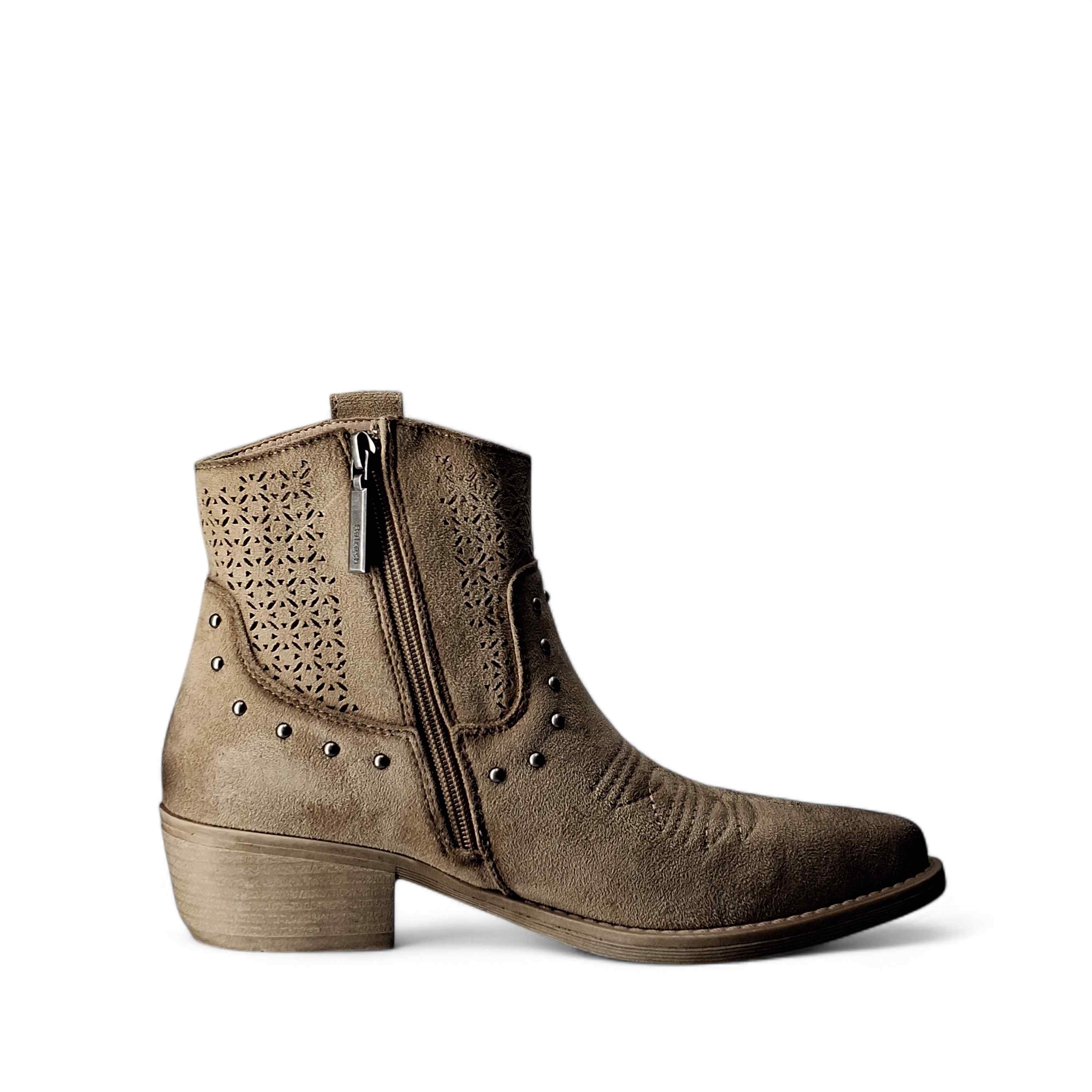 Refresh Stivaletti Stringati Ricc da Donna – Beige