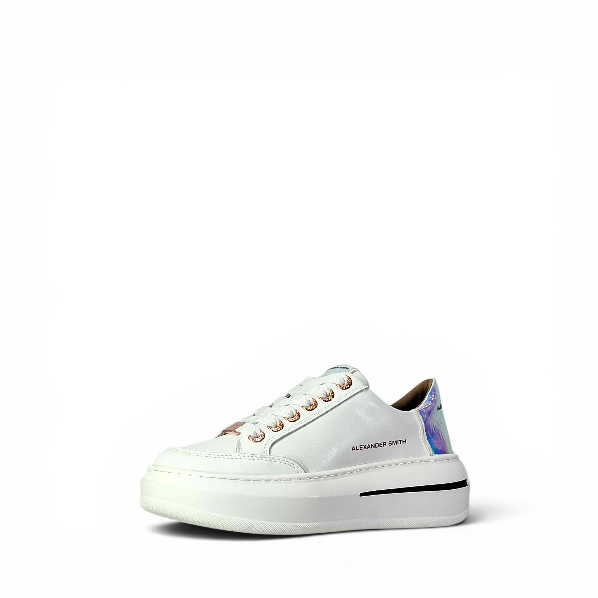 Alexander Smith Lancaster Woman White Iride Sneakers Basse da Donna – ASBBLSW 1896 WRI