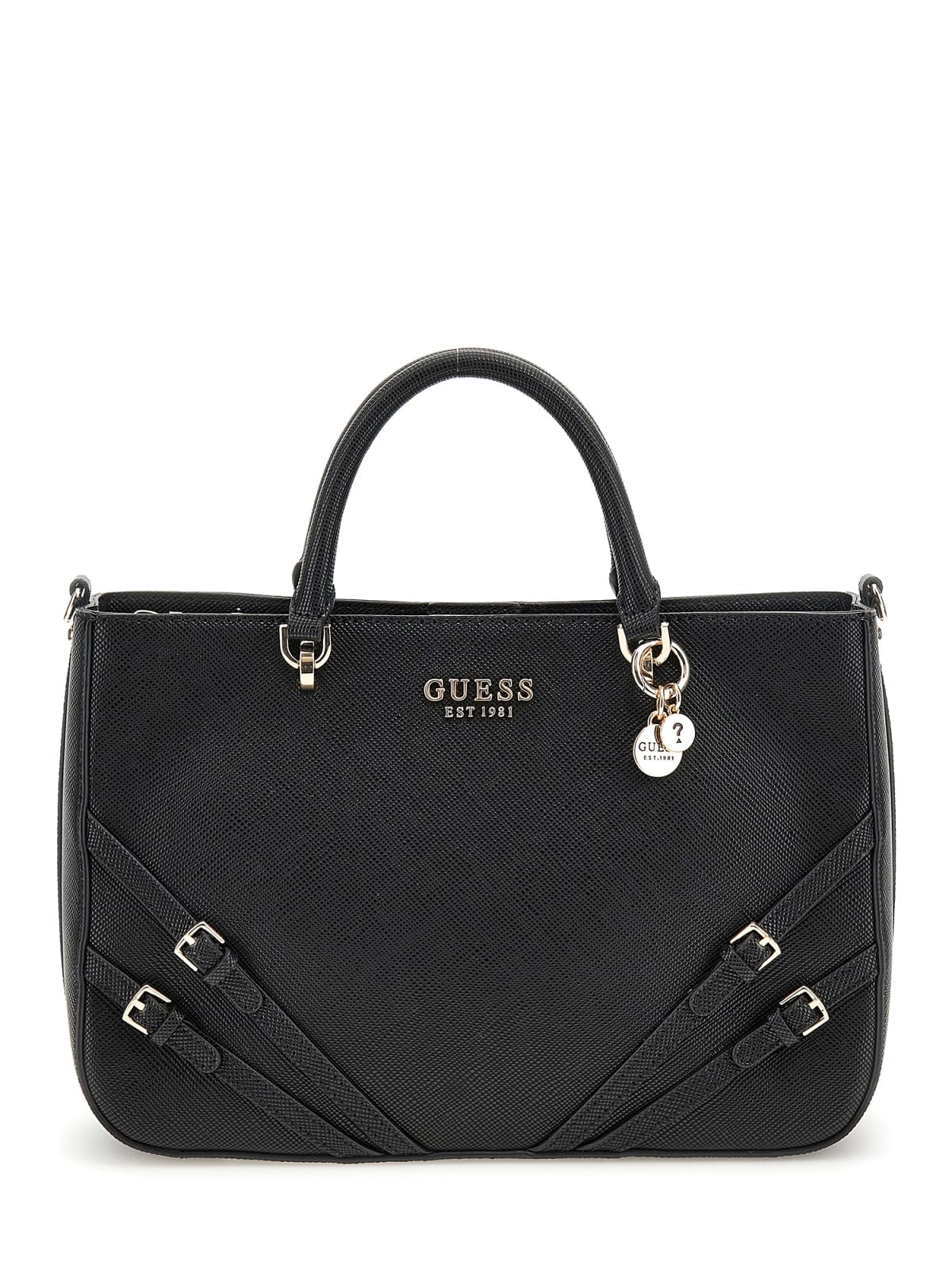 Guess Shopping Strutturate Bramina Girlfriend Satchel da Donna – Nero