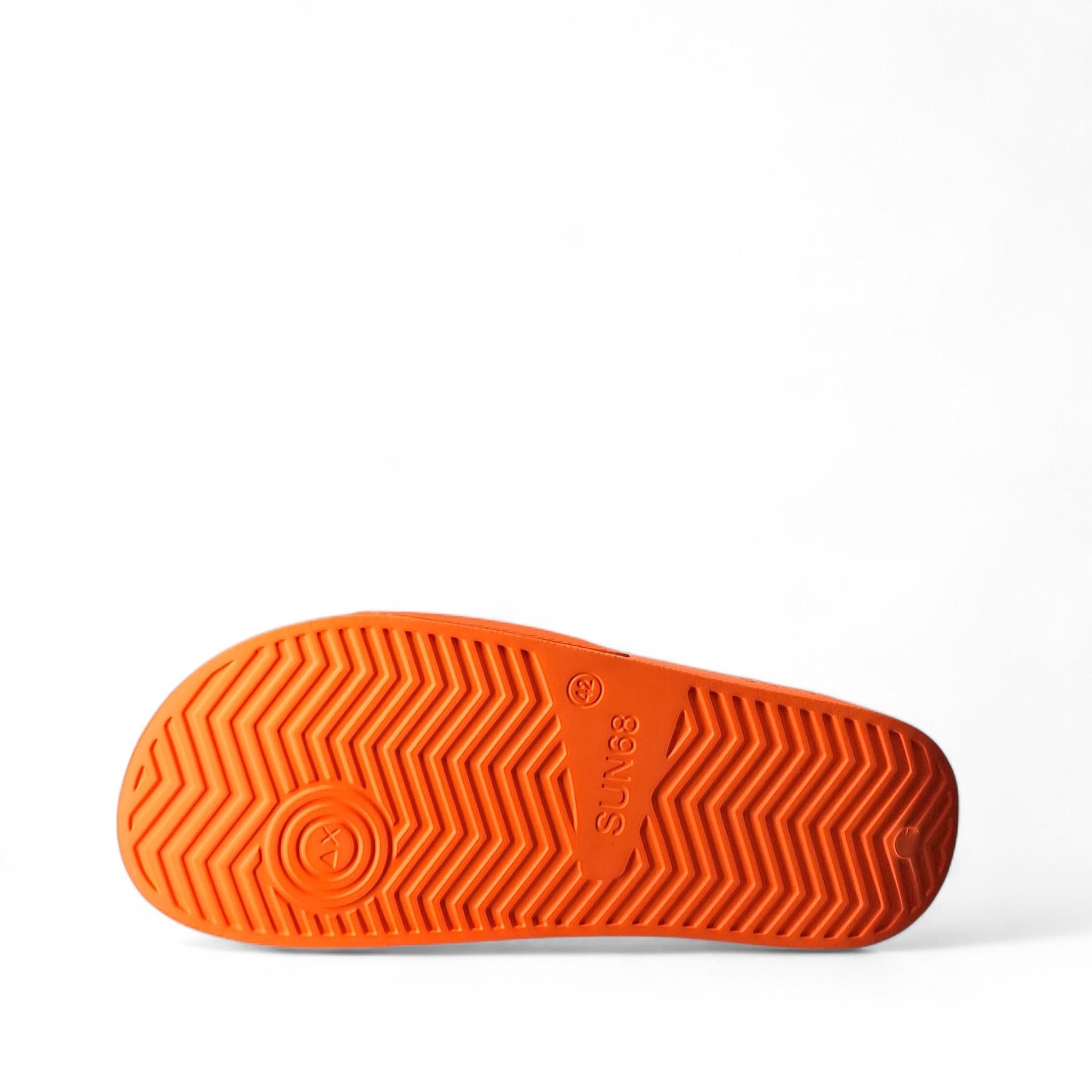 Sun68 Slippers Logo Ciabatte In Gomma da Uomo – BX36110 ARANCIO