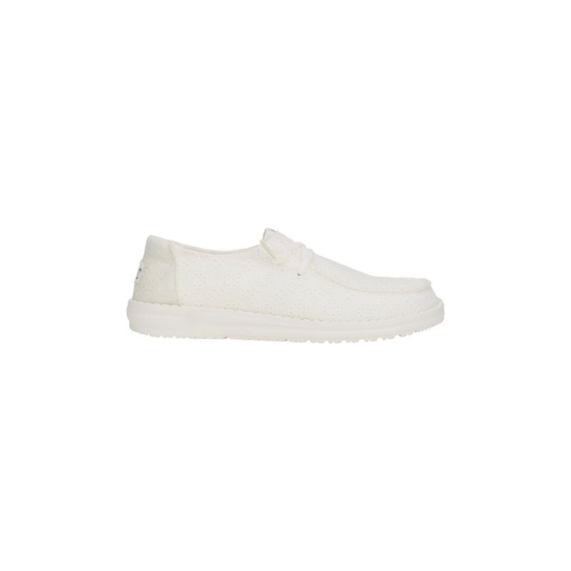 Dude Sneakers Basse Wendy Eyelet Lace da Donna – Bianco