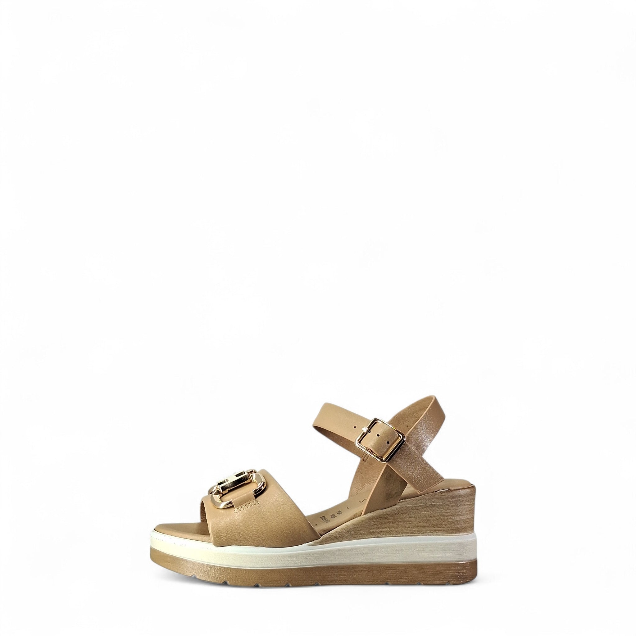 Kammi Rebecca Sandali con Zeppa da Donna – Camel - 20-207_02