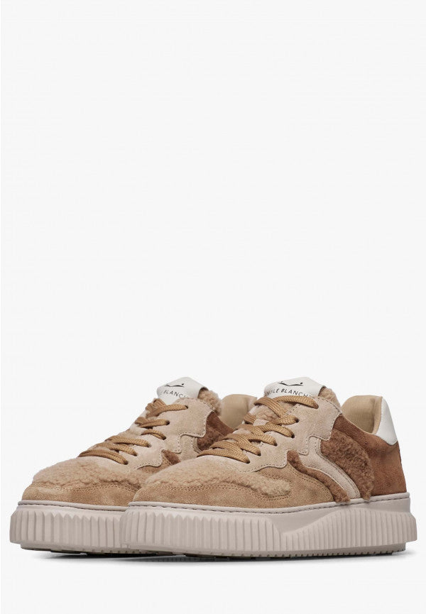 Voile Blanche Sneakers Basse Laura da Donna – Beige