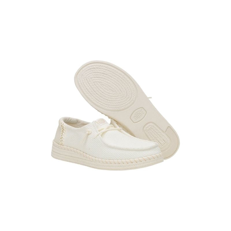 Dude Sneakers Basse Wendy Espadrille Woven da Donna – Bianco