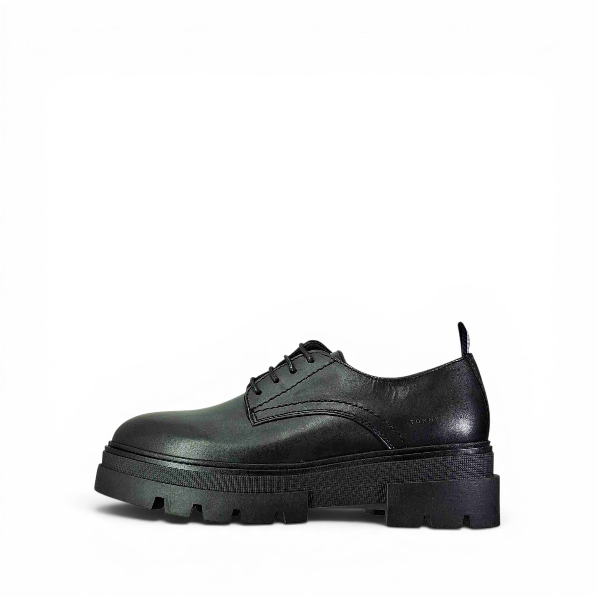 Tommy Hilfiger Leather Lace Up Scarpe Basse Stringate da Donna – FW0FW06780