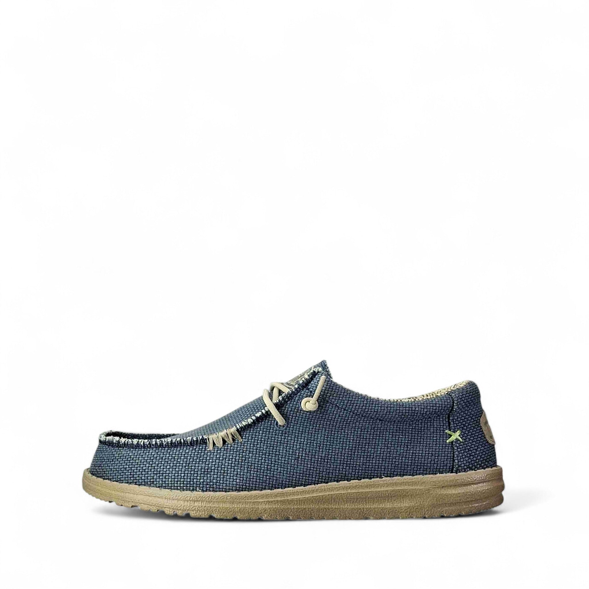 Dude Wally Braided Scarpe Basse Senza Stringhe da Uomo – Blu - 40003 BLUE