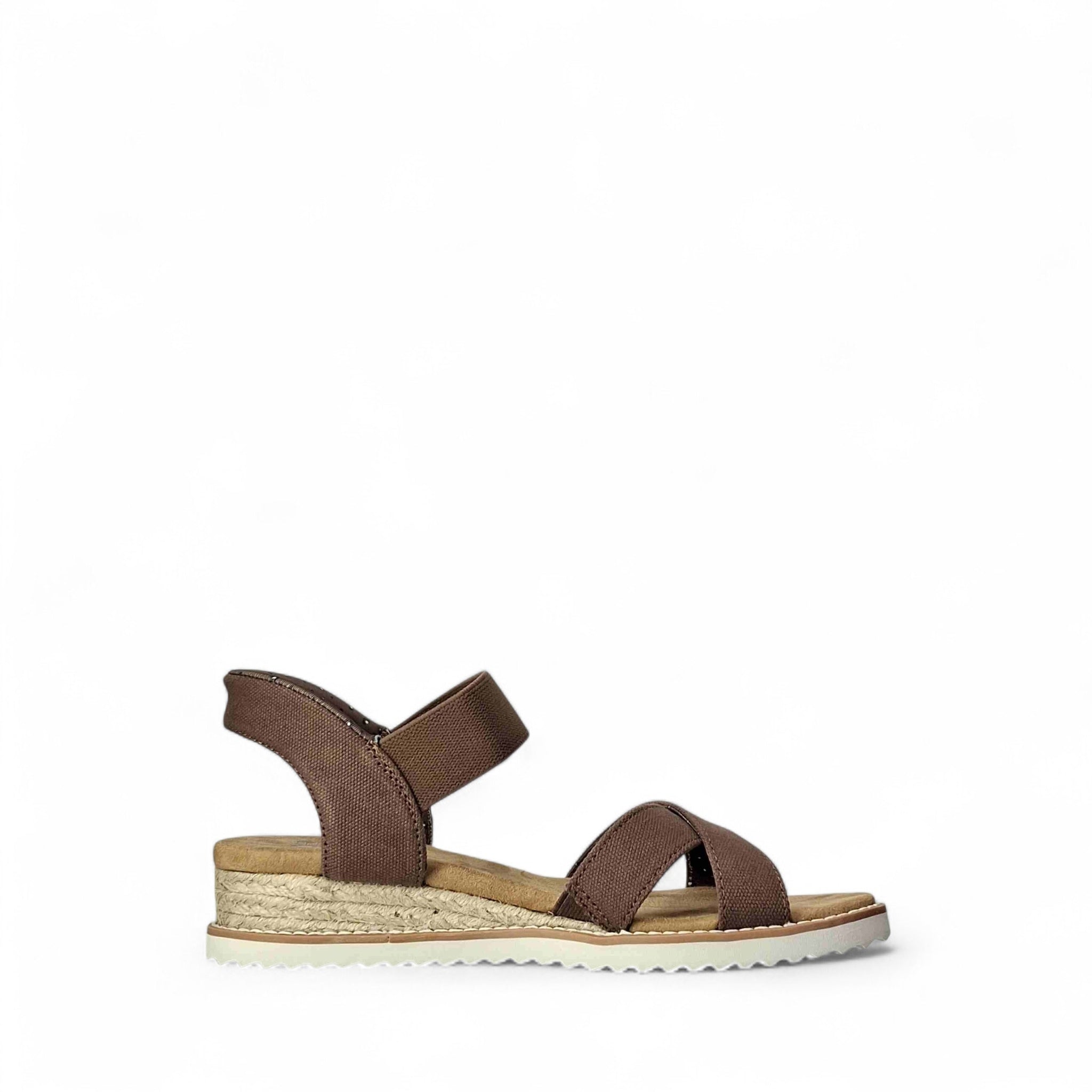 Skechers Desert kiss golden Sandali con zeppa da Donna – 114418 CHOC