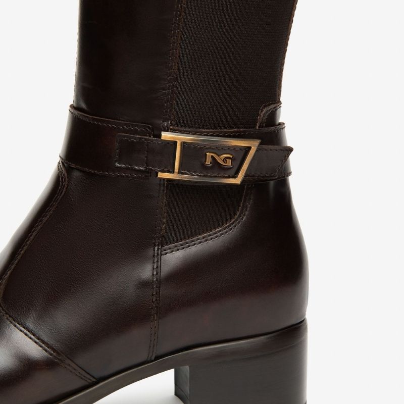 Nero Giardini Stivali senza Tacco da Donna – Marrone