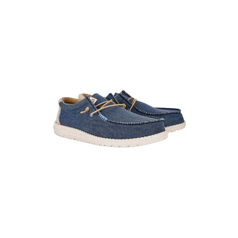 Dude Scarpe Basse Senza Stringhe Wally Coastline Jute da Uomo – Blu