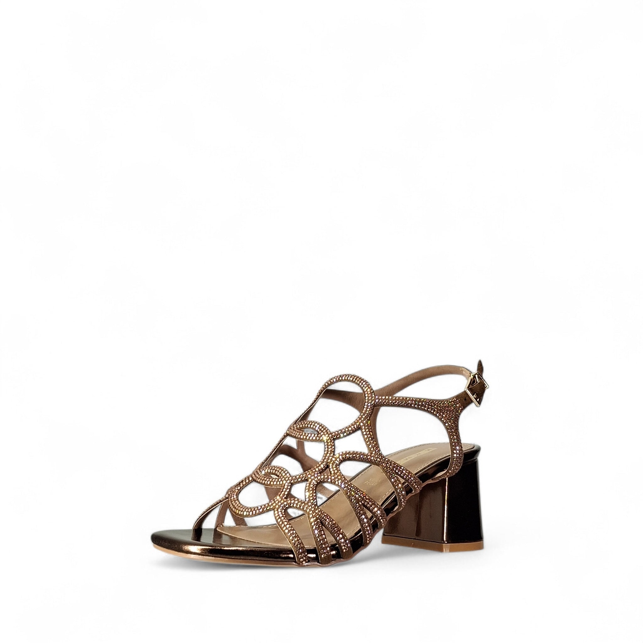 Kammi Clizia Sandali con Tacco da Donna – Bronzo - 2503 BRONZO