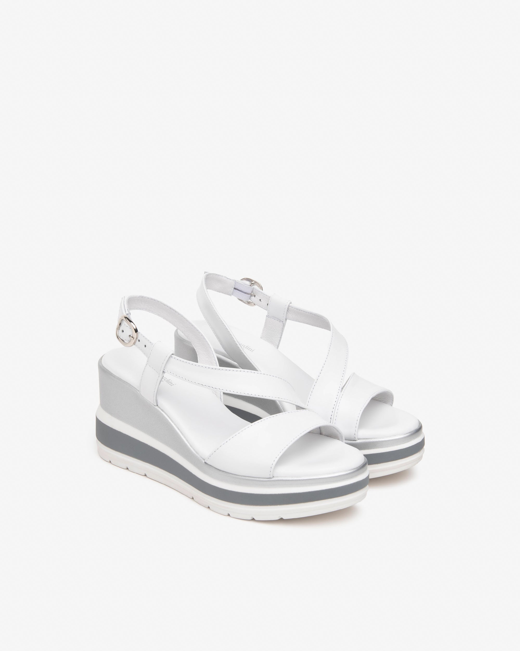 Nero Giardini Sandali con Zeppa da Donna – Bianco