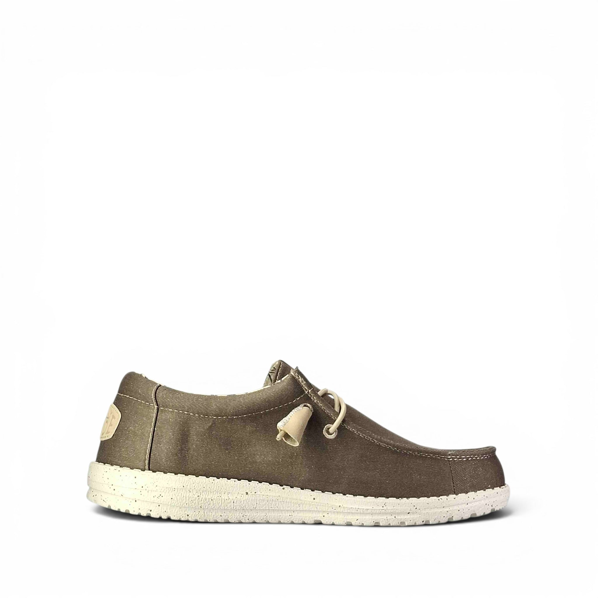 Dude Wally Stretch Canvas Scarpe Basse Senza Stringhe da Uomo – 40700 BROWN