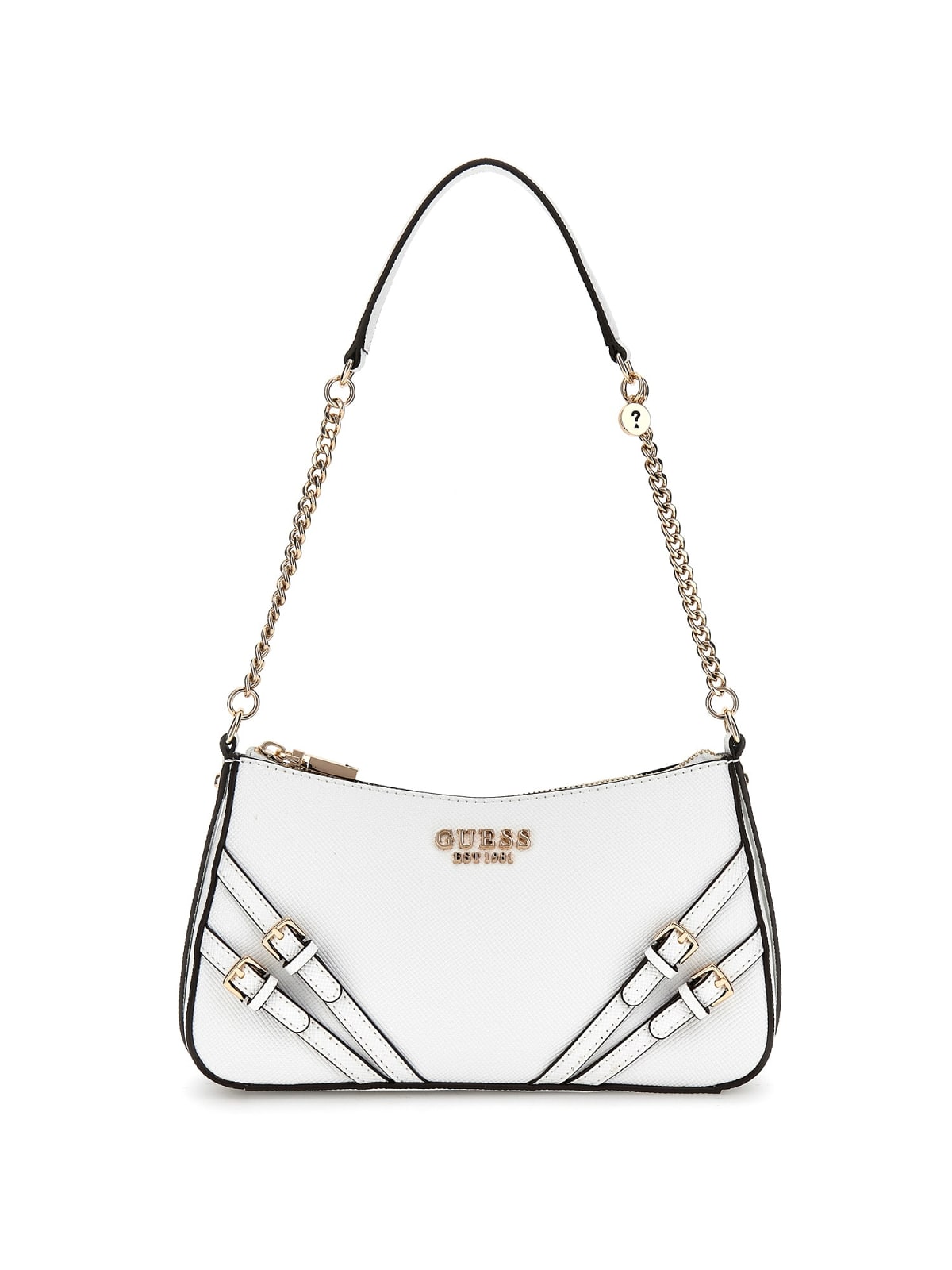 Guess Shopping Strutturate Bramina Top Zip Shoulder da Donna – Bianco