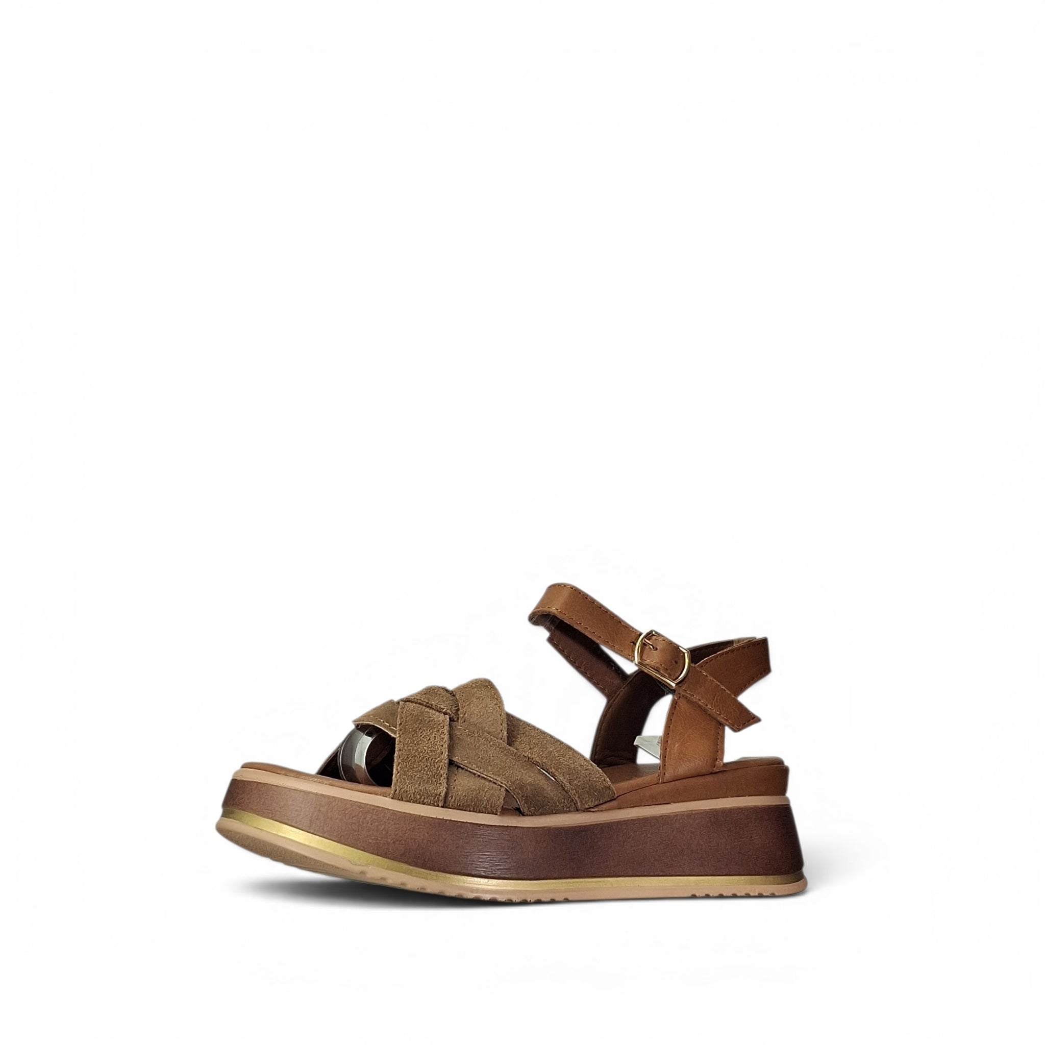 Kammi Filomena Sandali con zeppa da Donna – 119261325 BROWN