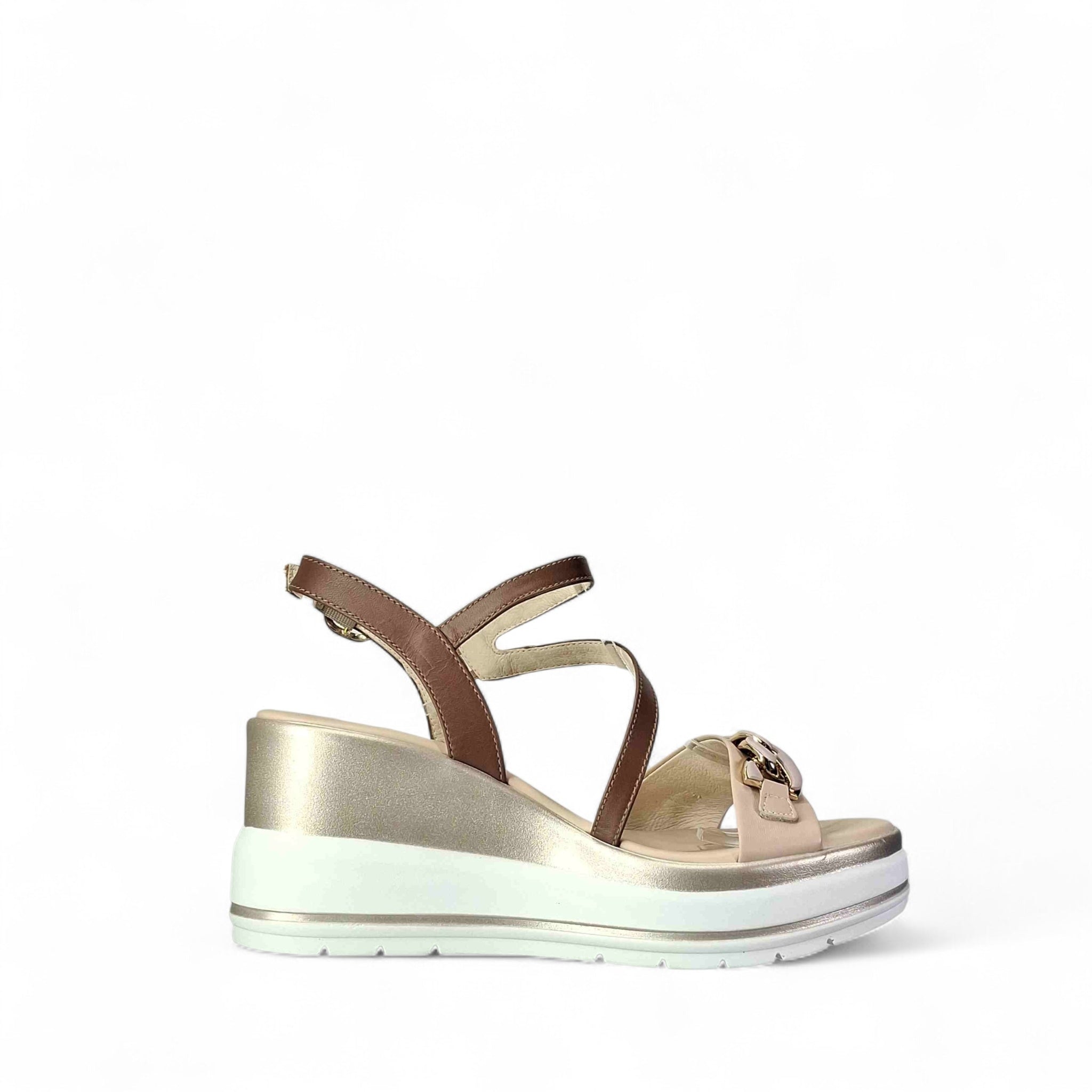 Nero Giardini Gemma Sandali con Zeppa da Donna – Cipria - E615962 D 614