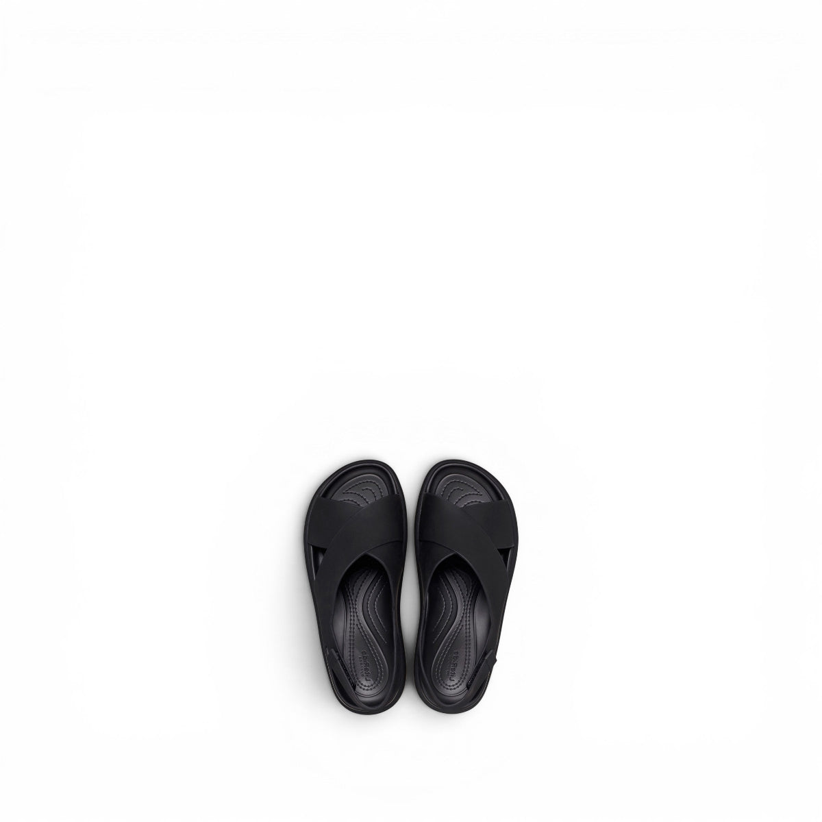 Crocs Brooklyn Luxe Cross Strap W Sandali In Gomma da Donna – 209407 BLACK