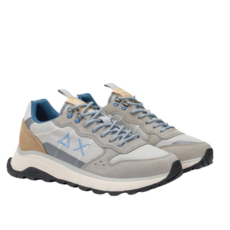 Sun68 Sneakers Basse Fire da Uomo – Grigio