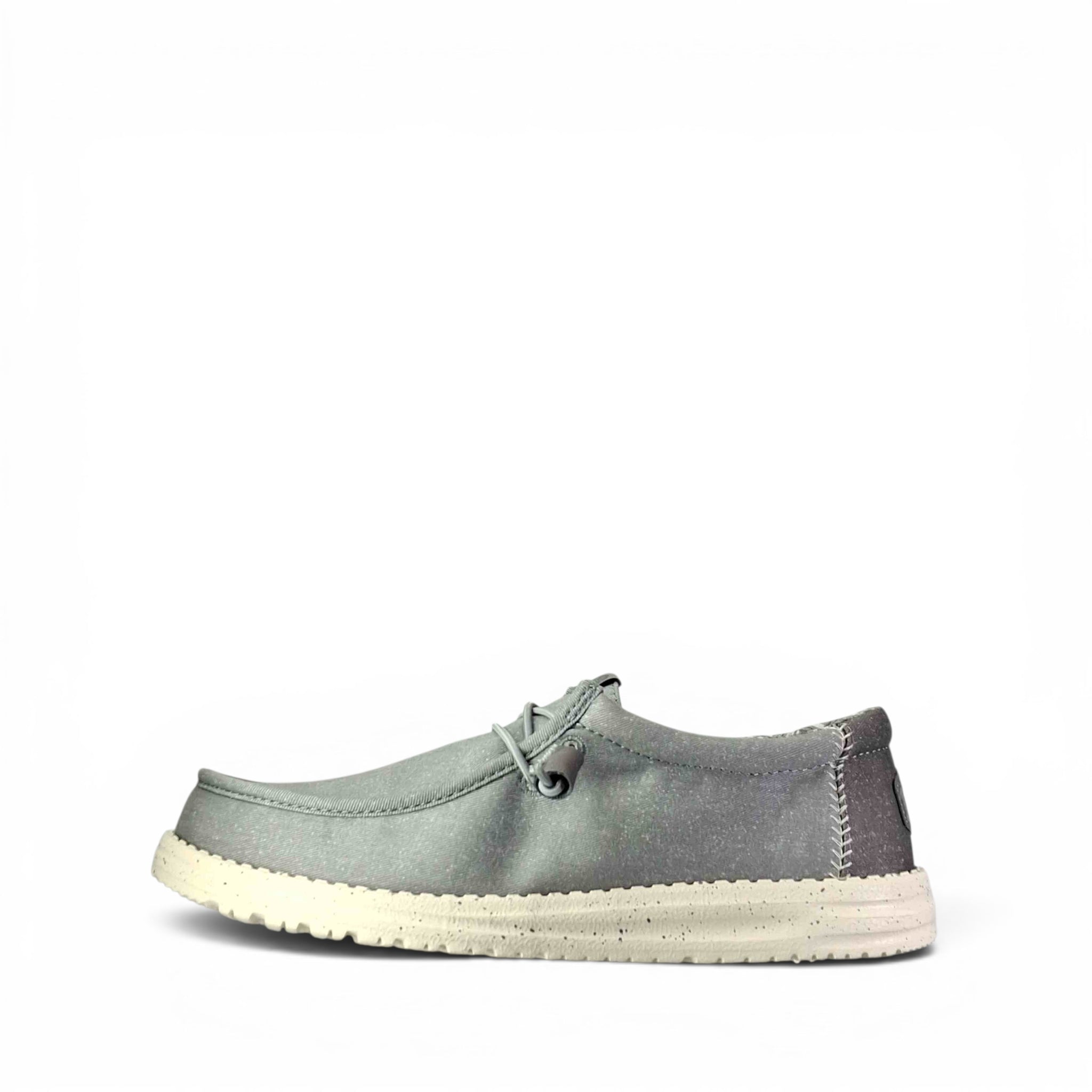 Dude Wally Stretch Canvas Scarpe Basse Senza Stringhe da Uomo – 40700 GREY WHITE