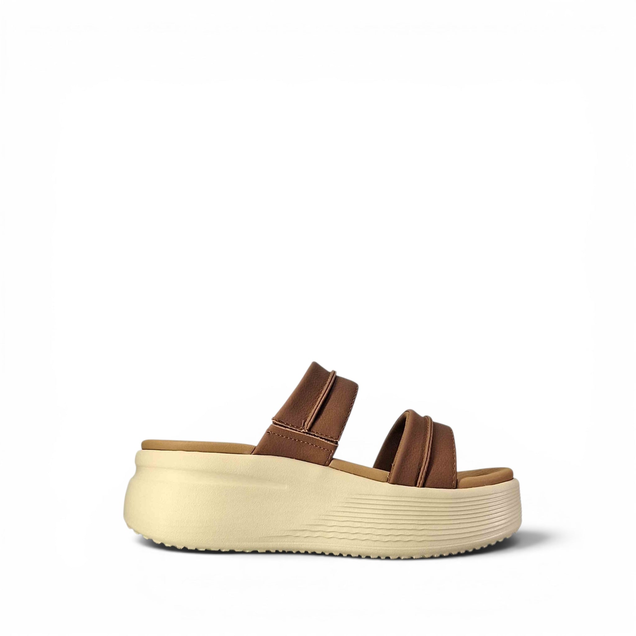 Dude Austin Slide Classic Sandali Con Zeppa da Donna – 45256 COGNAC